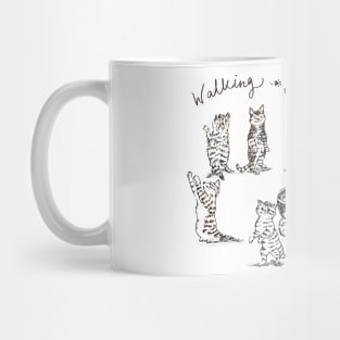 Mindful Walking Meditation Cats Mug